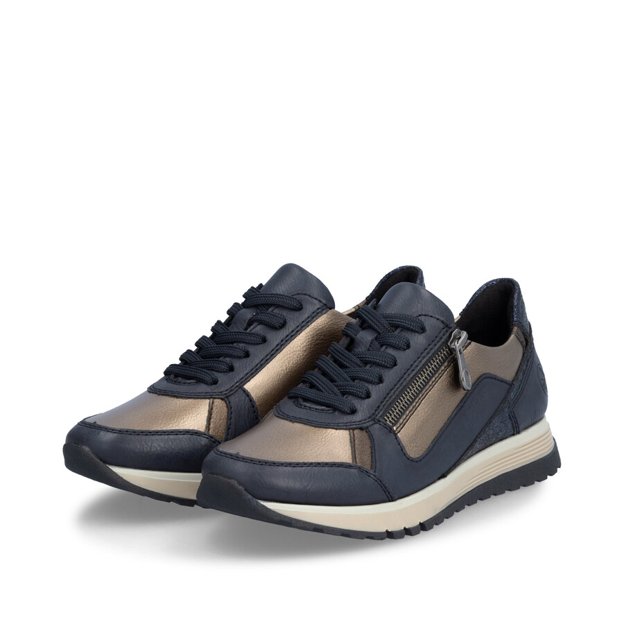 scarpe con cerniera blu da donna rieker 49002-14
