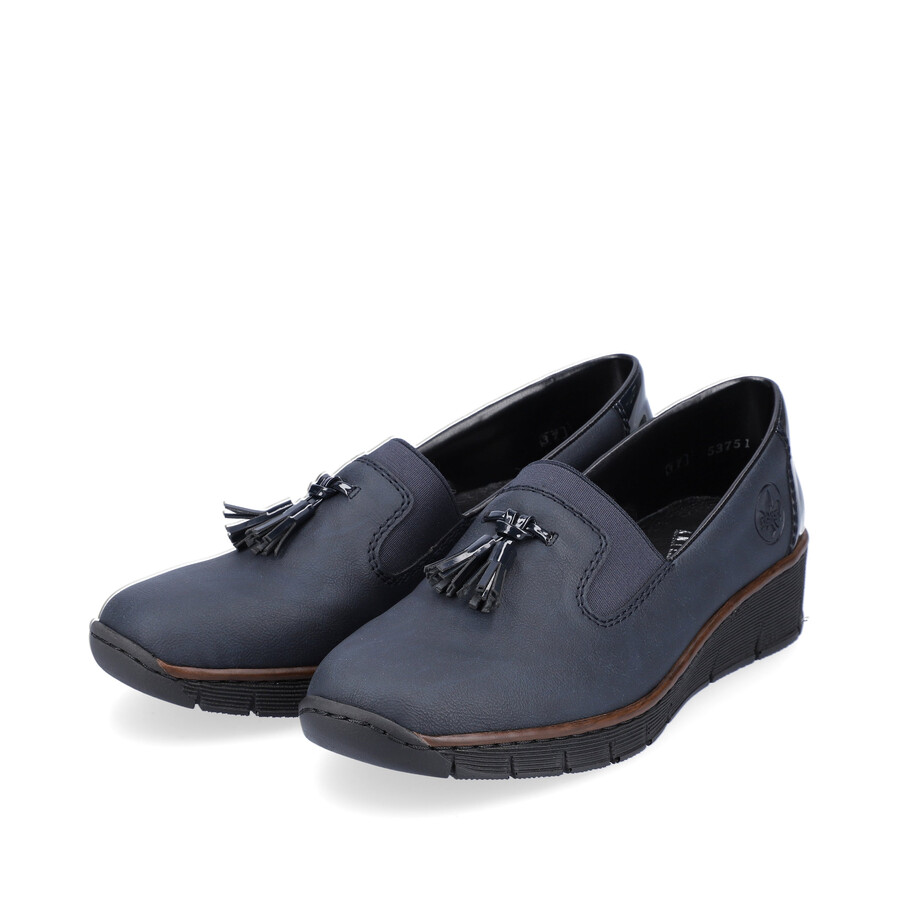 scarpe elasticizzate blu da donna rieker 53751-14