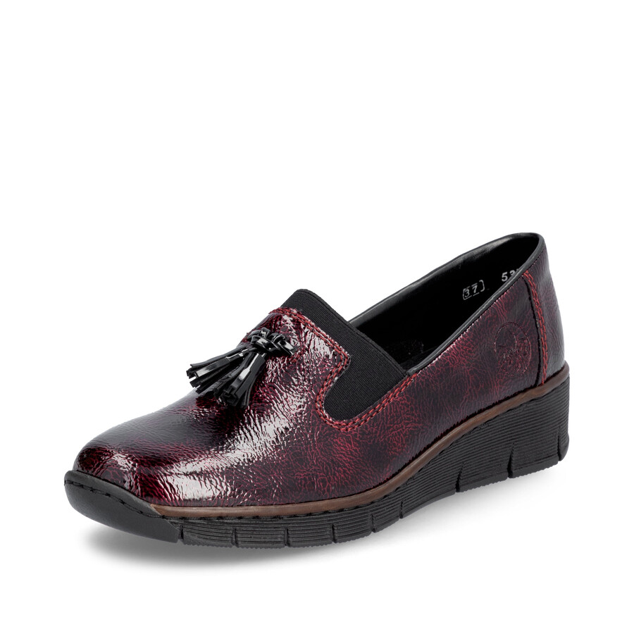 scarpe elasticizzate rosse da donna rieker 53751-35