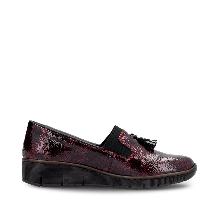 scarpe elasticizzate rosse da donna rieker 53751-35