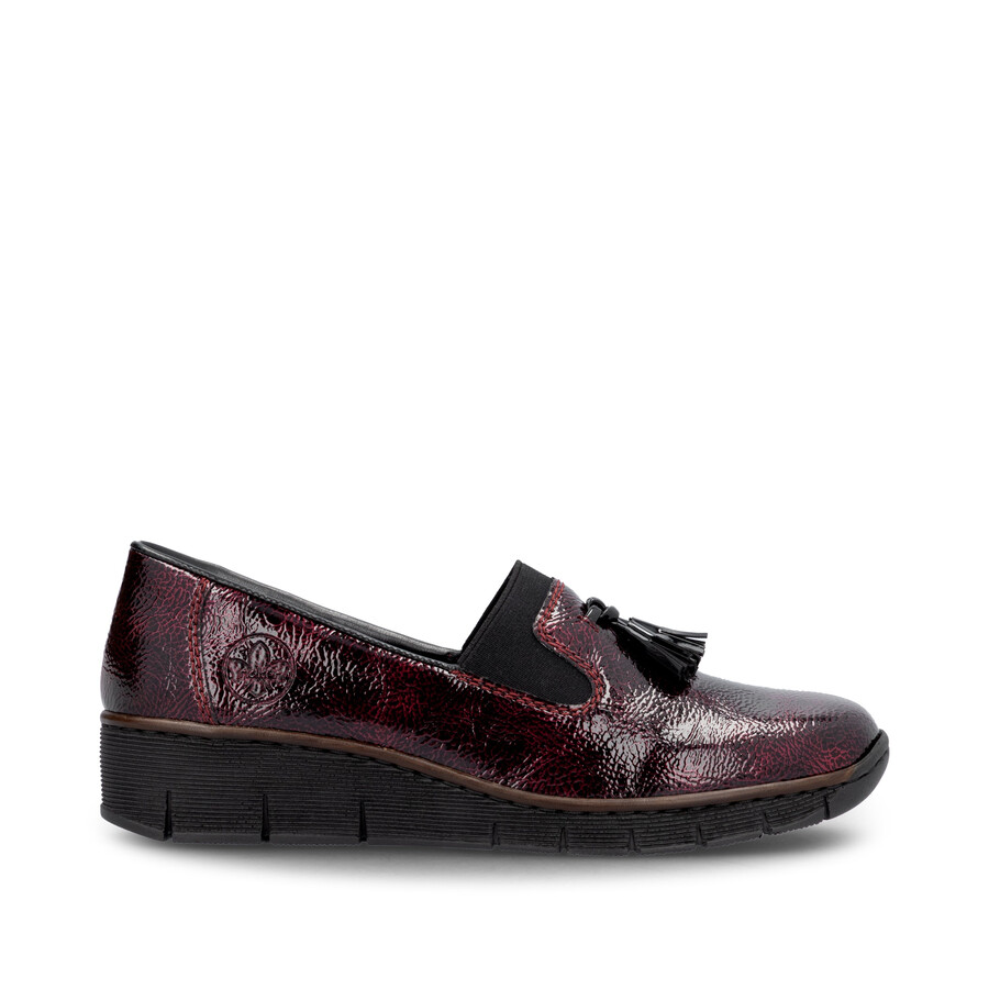 scarpe elasticizzate rosse da donna rieker 53751-35