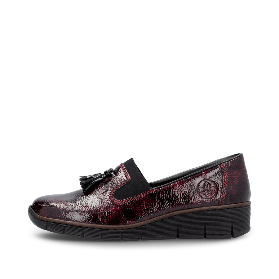 scarpe elasticizzate rosse da donna rieker 53751-35