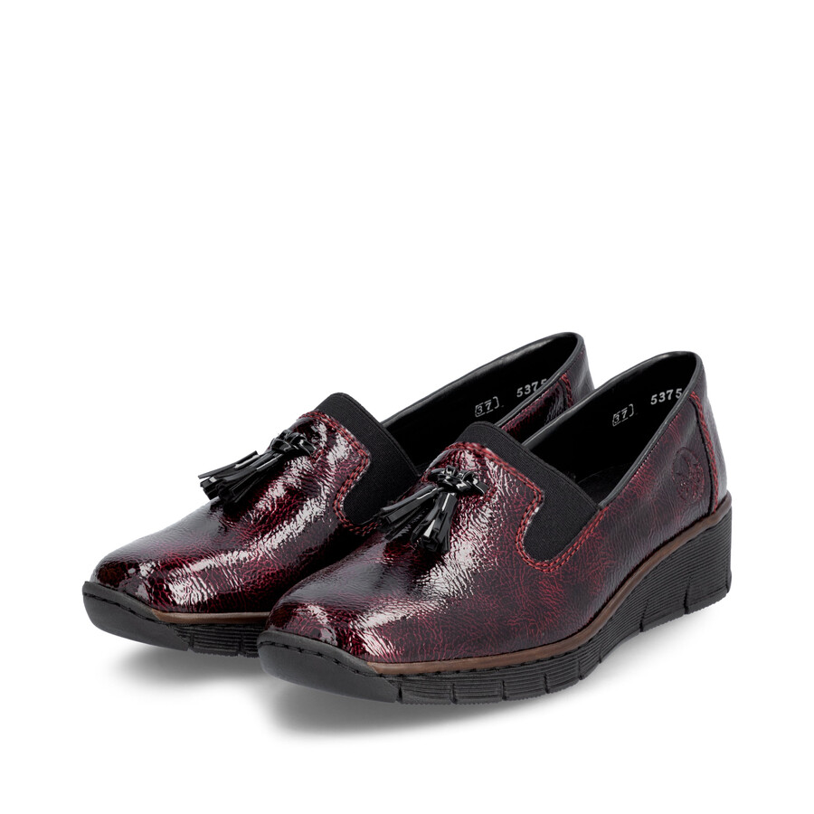 scarpe elasticizzate rosse da donna rieker 53751-35