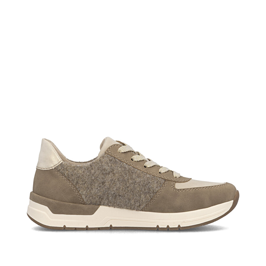 scarpe beige con cerniera per donna rieker 58902-64