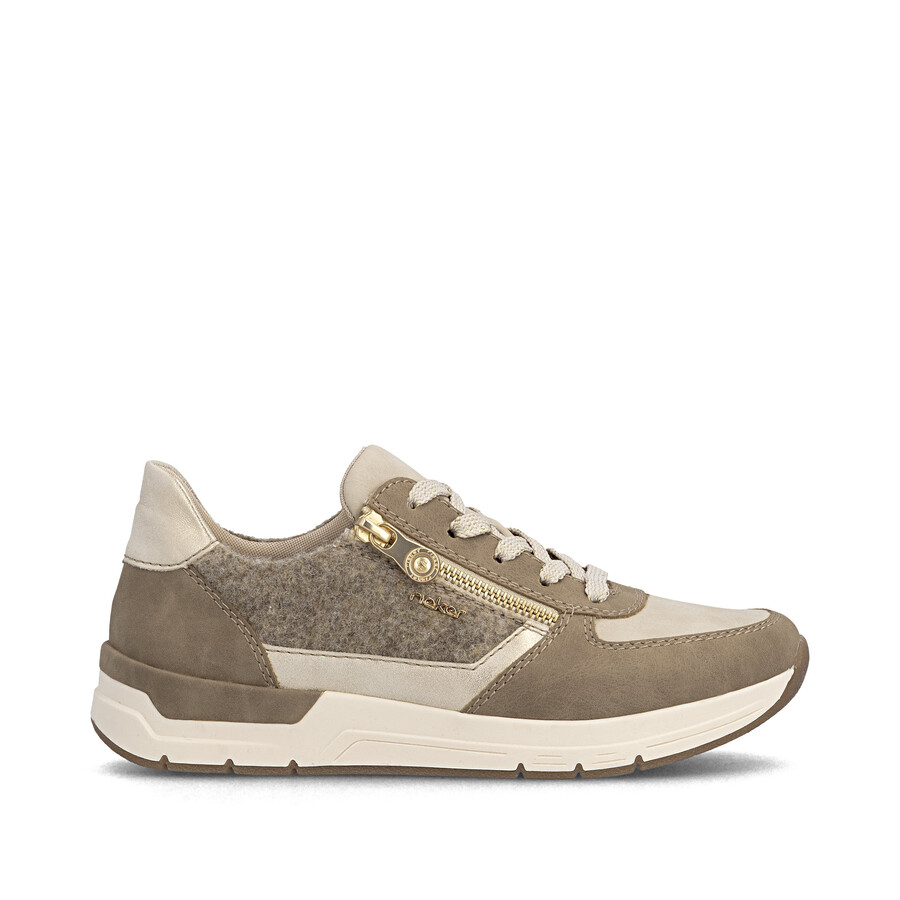 scarpe beige con cerniera per donna rieker 58902-64