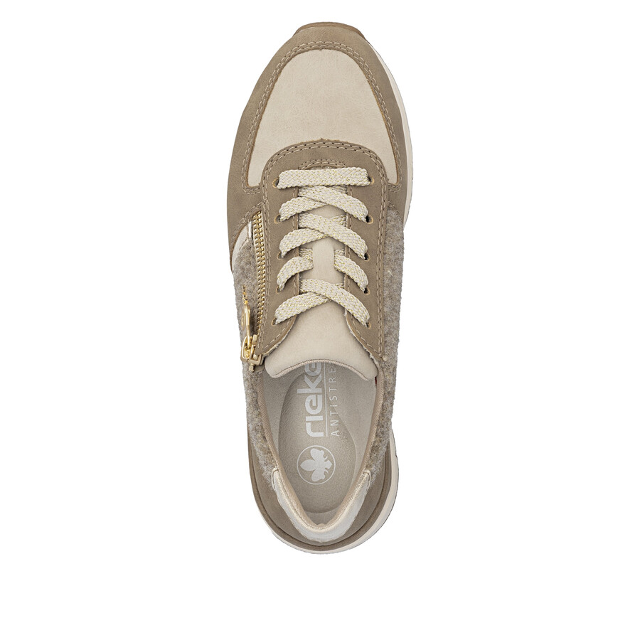 scarpe beige con cerniera per donna rieker 58902-64