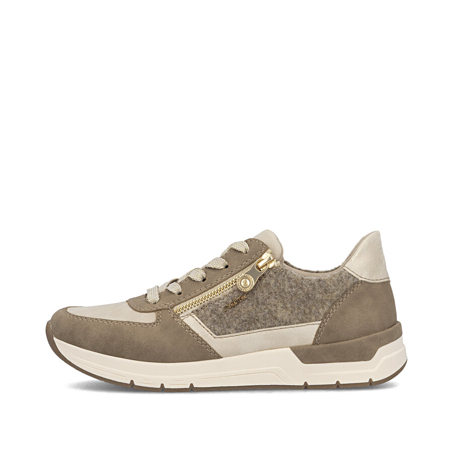 scarpe beige con cerniera per donna rieker 58902-64