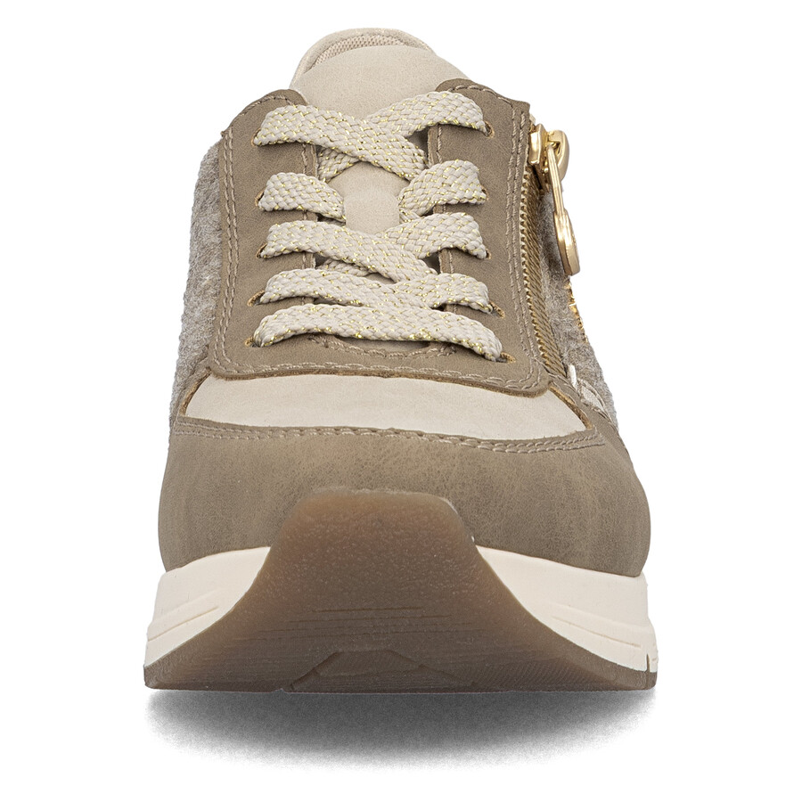 scarpe beige con cerniera per donna rieker 58902-64