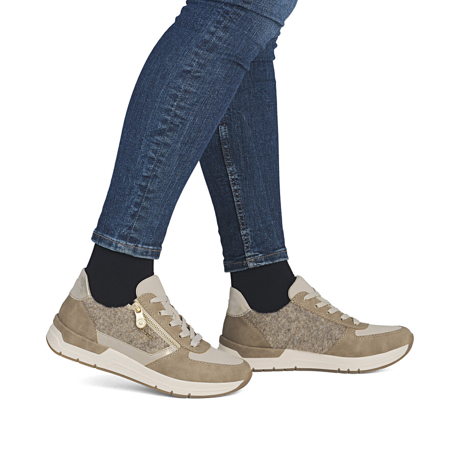 scarpe beige con cerniera per donna rieker 58902-64