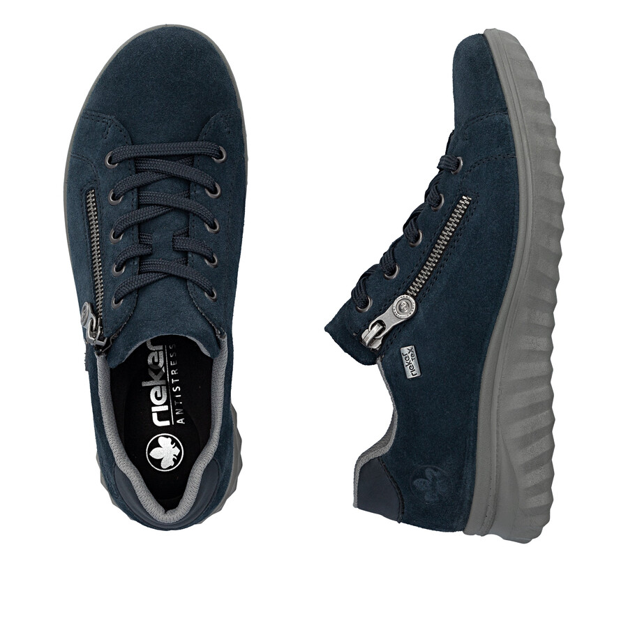 scarpe con cerniera blu da donna rieker 59000-14