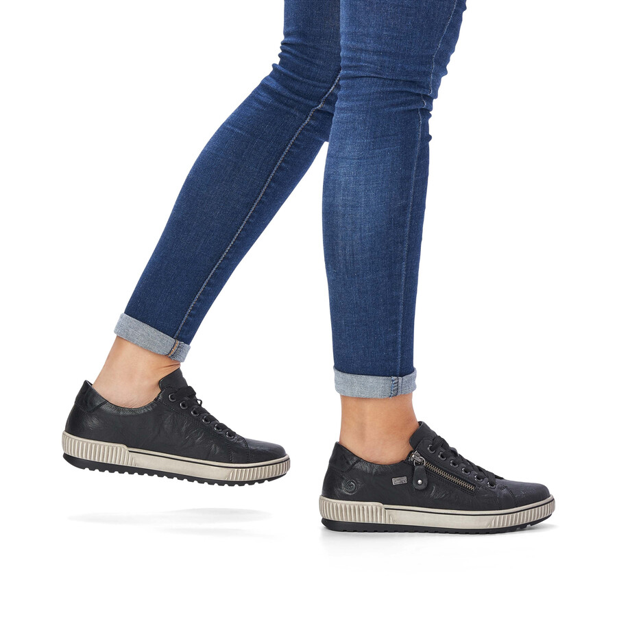 scarpe nere con cerniera per donna remonte d0700-00