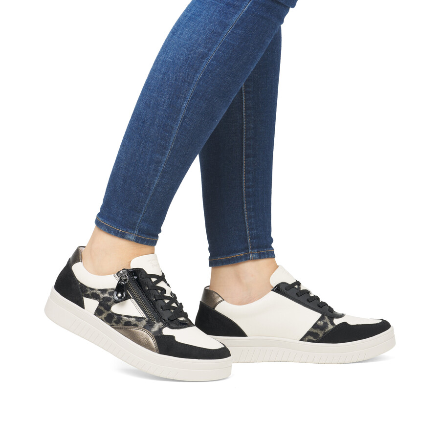 scarpe beige con cerniera per donna remonte d0j04-60