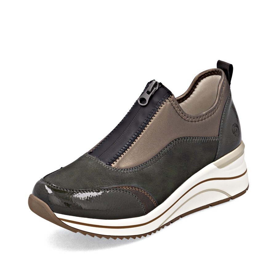 scarpe con cerniera verde da donna remonte d0t08-54