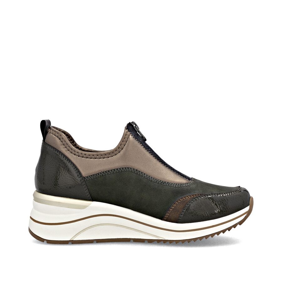 scarpe con cerniera verde da donna remonte d0t08-54