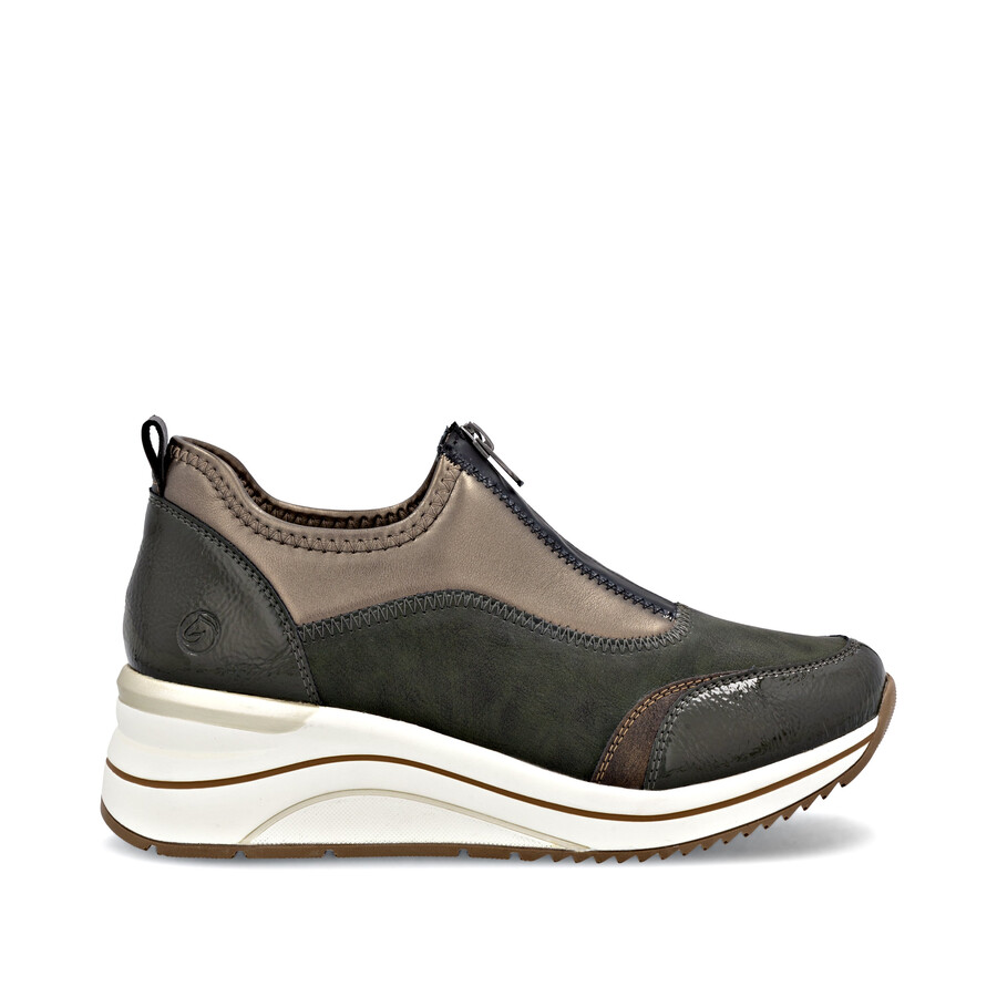 scarpe con cerniera verde da donna remonte d0t08-54