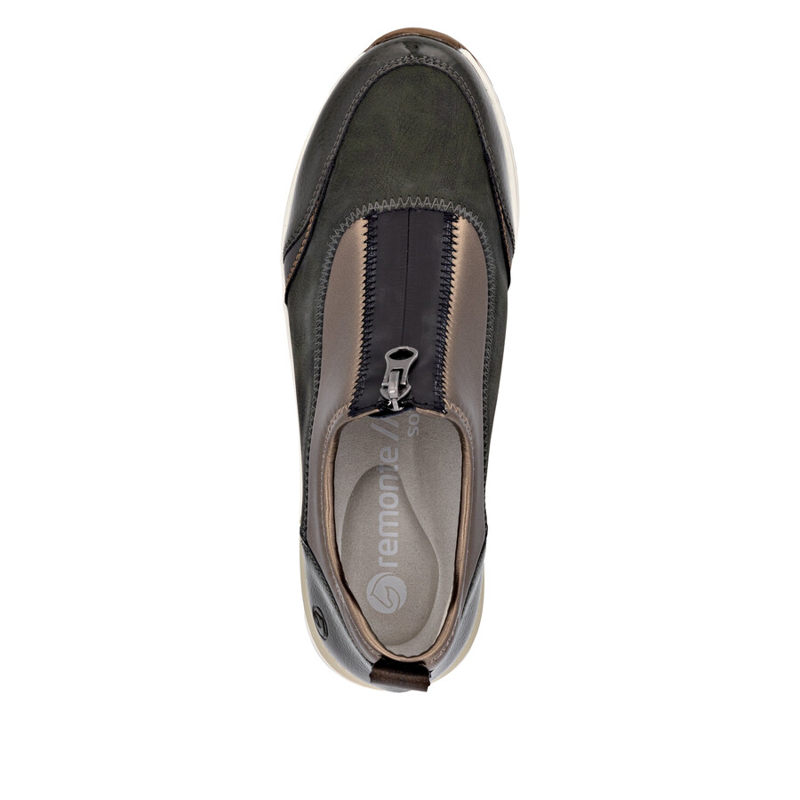 scarpe con cerniera verde da donna remonte d0t08-54