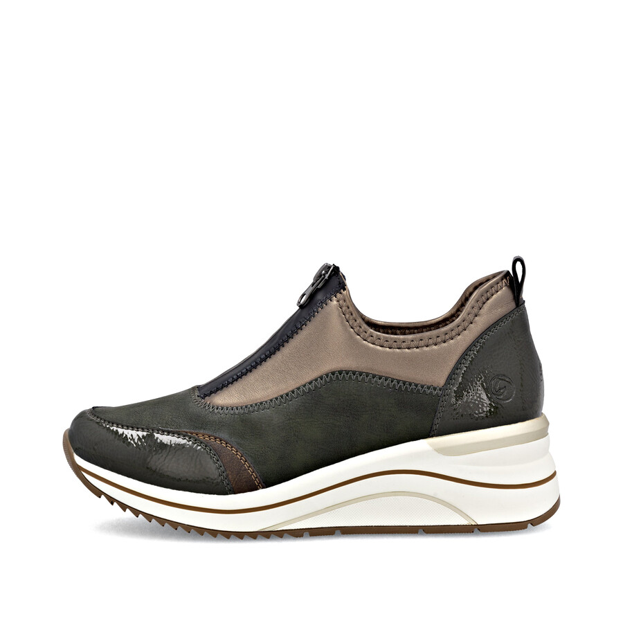 scarpe con cerniera verde da donna remonte d0t08-54