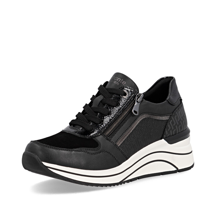scarpe nere con cerniera per donna remonte d0t16-03