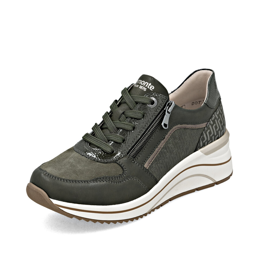 scarpe con cerniera verde da donna remonte d0t16-54
