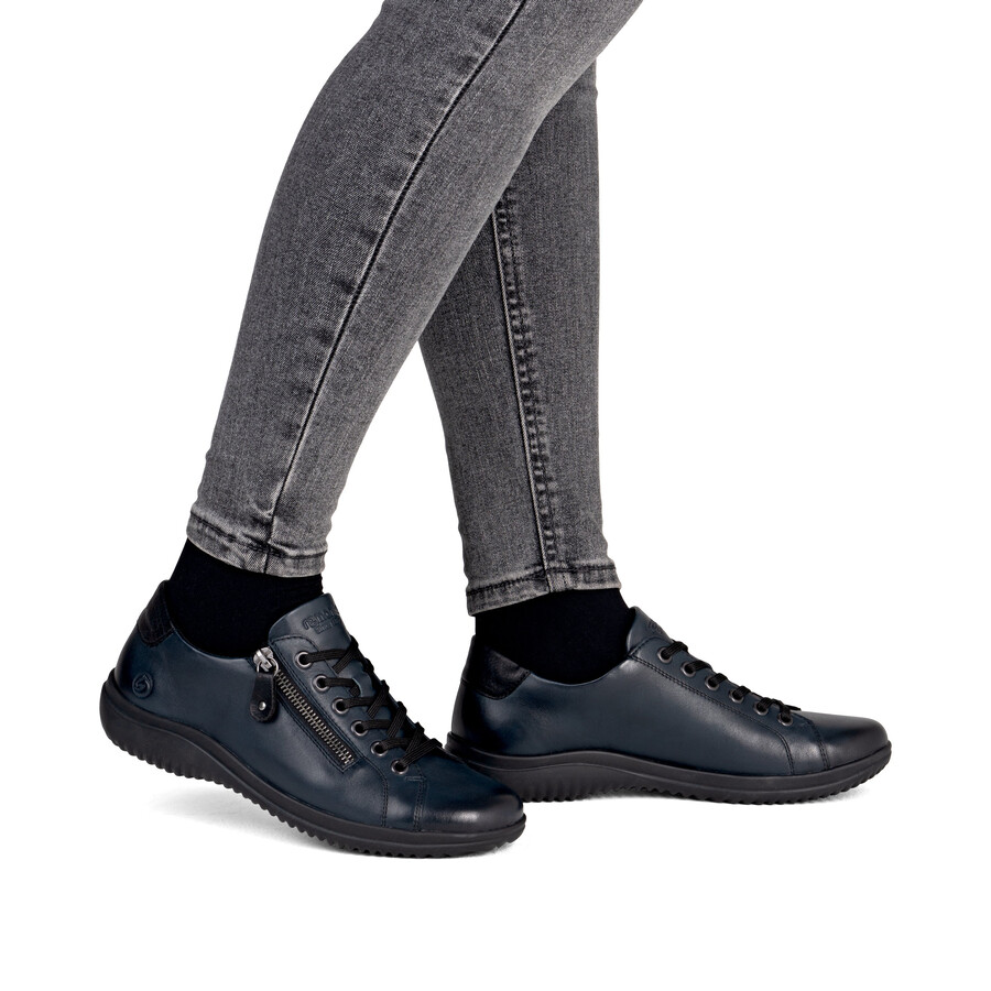 scarpe con cerniera blu da donna remonte d1e03-14