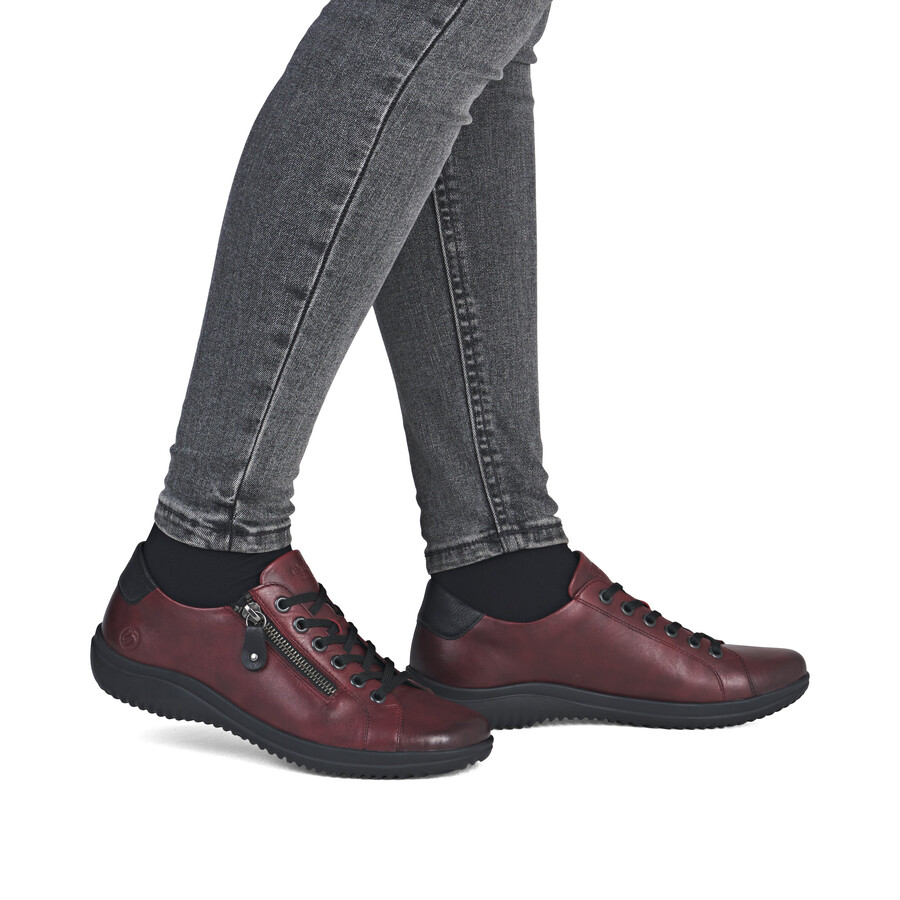 scarpe con cerniera rossa da donna remonte d1e03-35