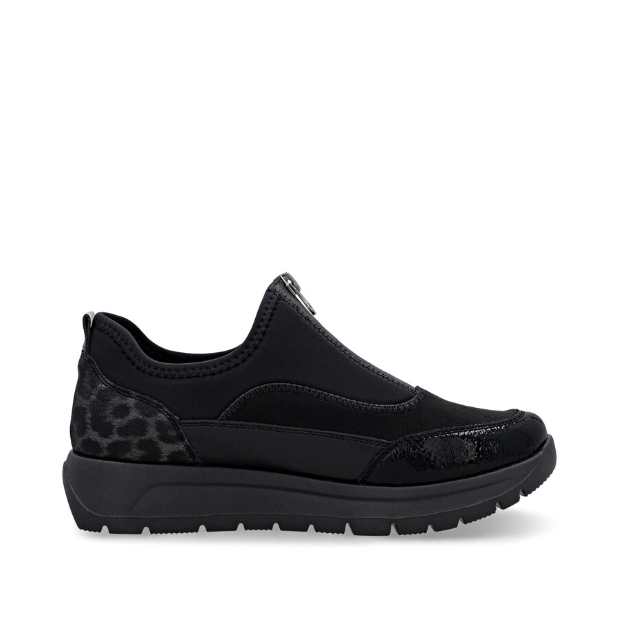 scarpe nere con cerniera per donna remonte d2v01-04