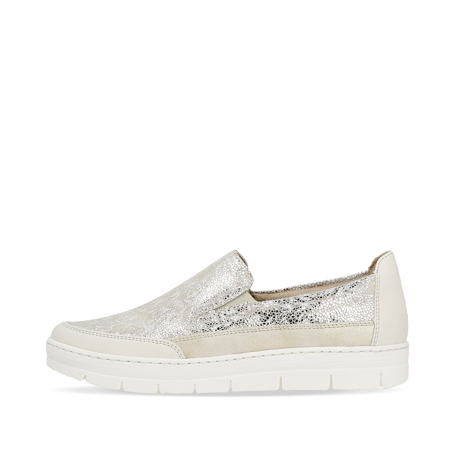 scarpe elasticizzate metallizzate da donna remonte d5829-90