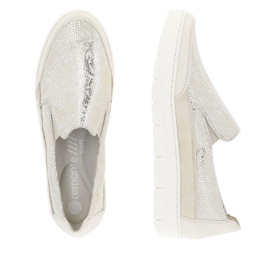 scarpe elasticizzate metallizzate da donna remonte d5829-90