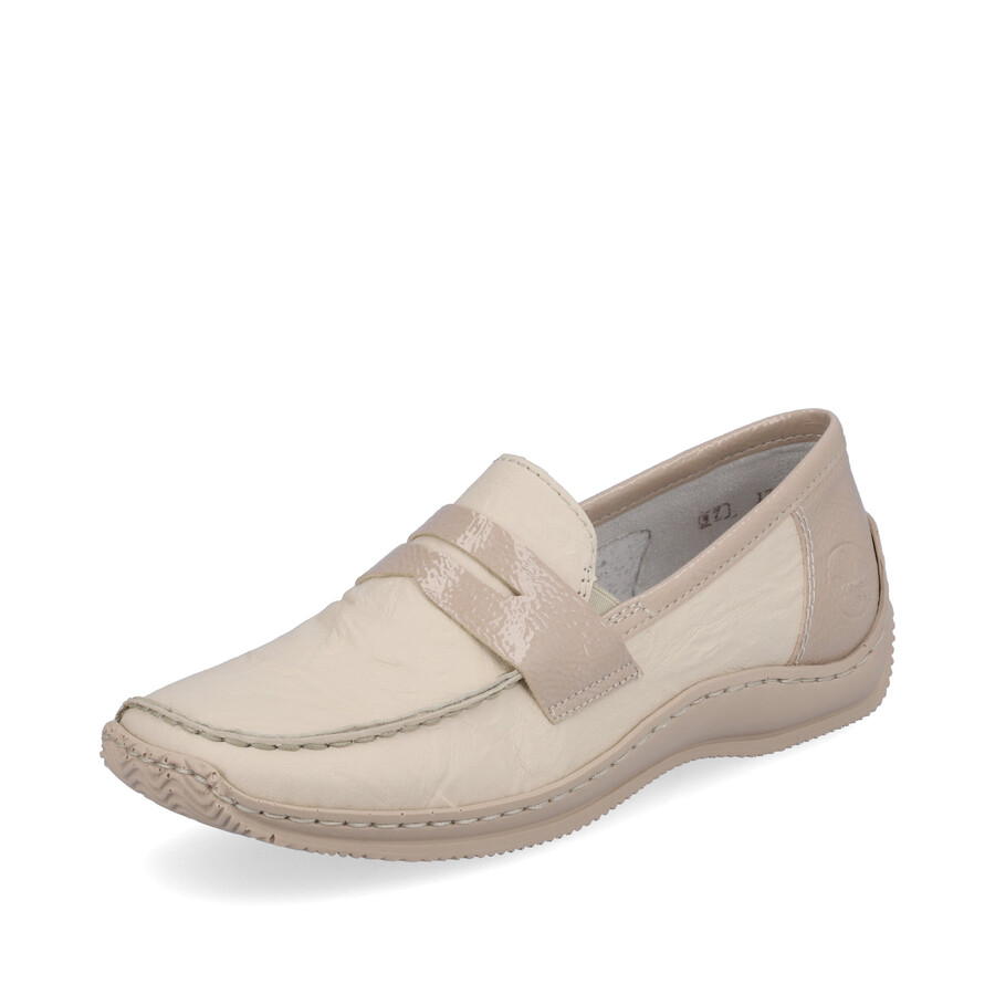 scarpe slip-on beige da donna rieker l1752-60