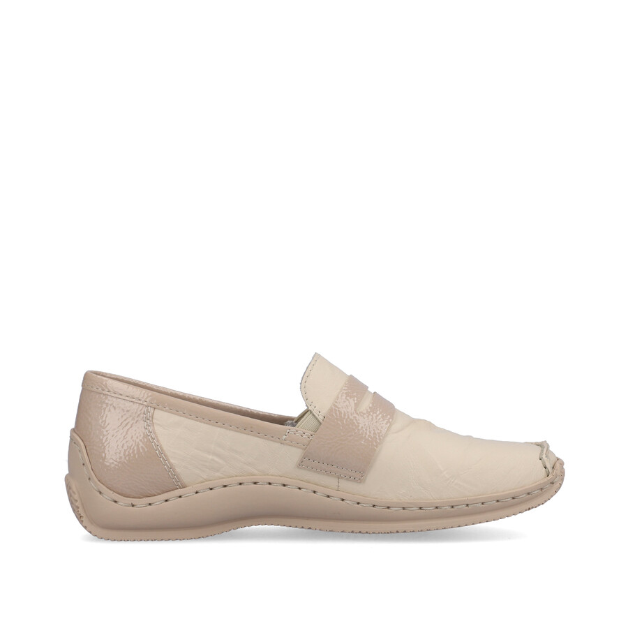 scarpe slip-on beige da donna rieker l1752-60