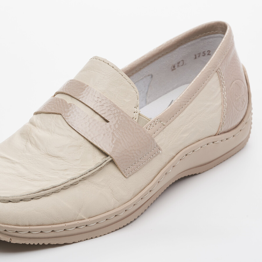 scarpe slip-on beige da donna rieker l1752-60