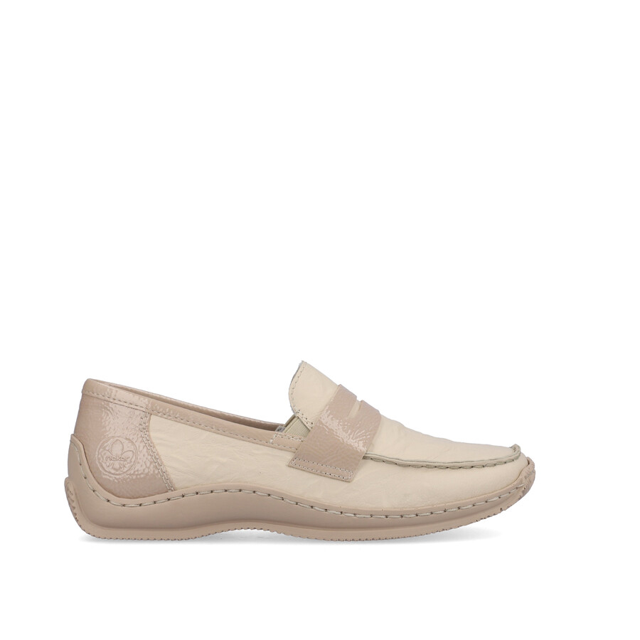 scarpe slip-on beige da donna rieker l1752-60