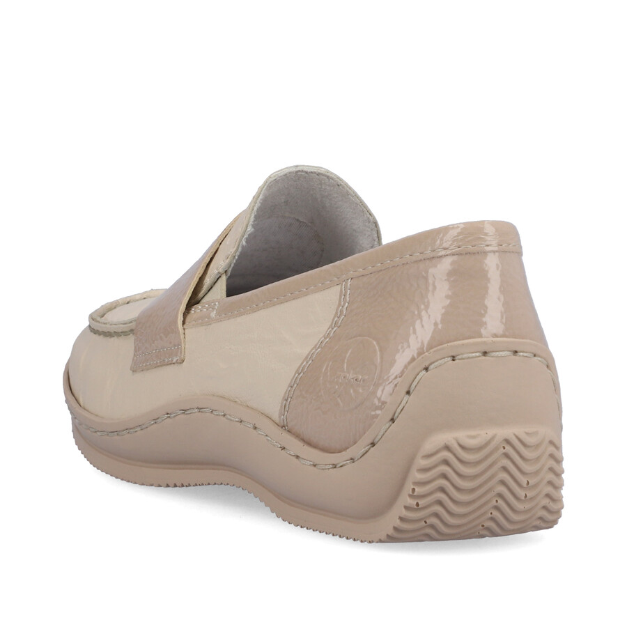 scarpe slip-on beige da donna rieker l1752-60
