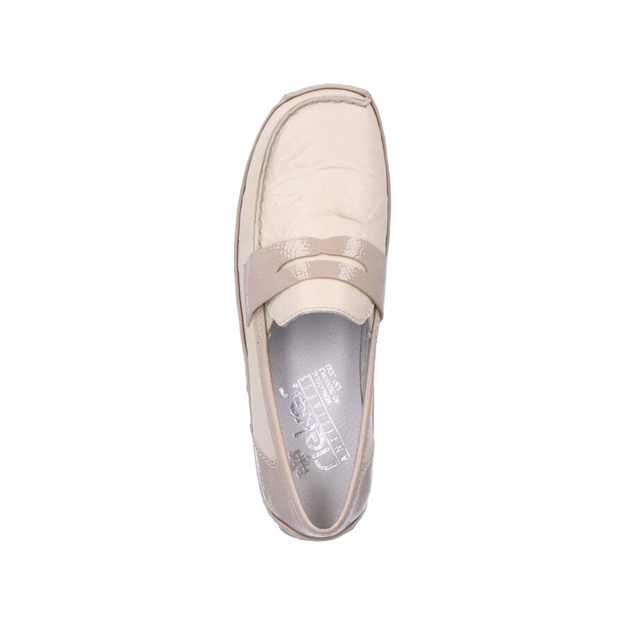 scarpe slip-on beige da donna rieker l1752-60