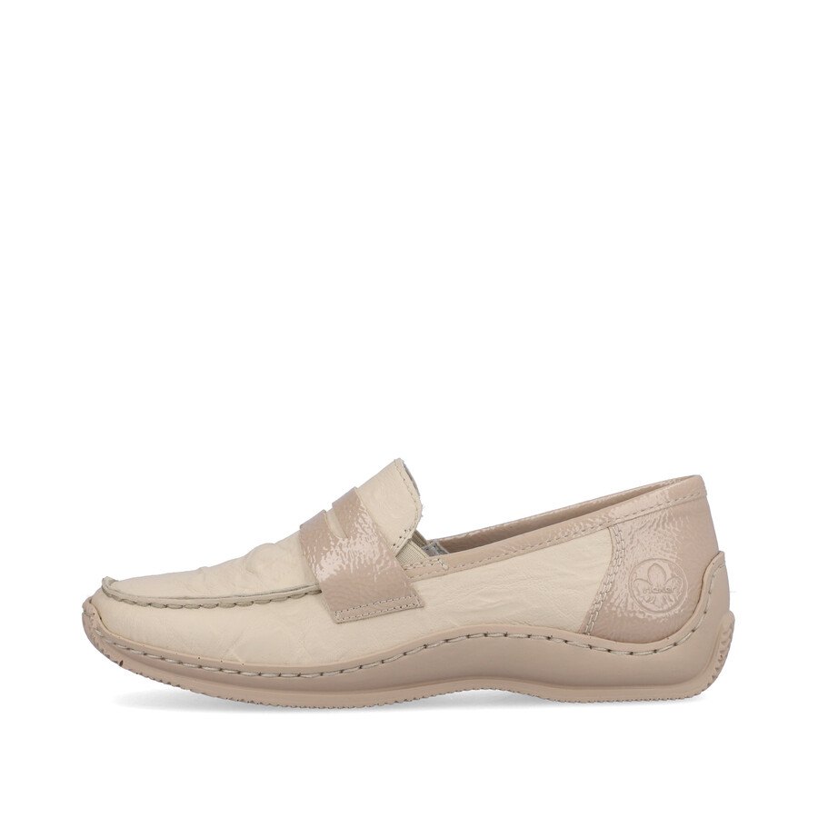 scarpe slip-on beige da donna rieker l1752-60
