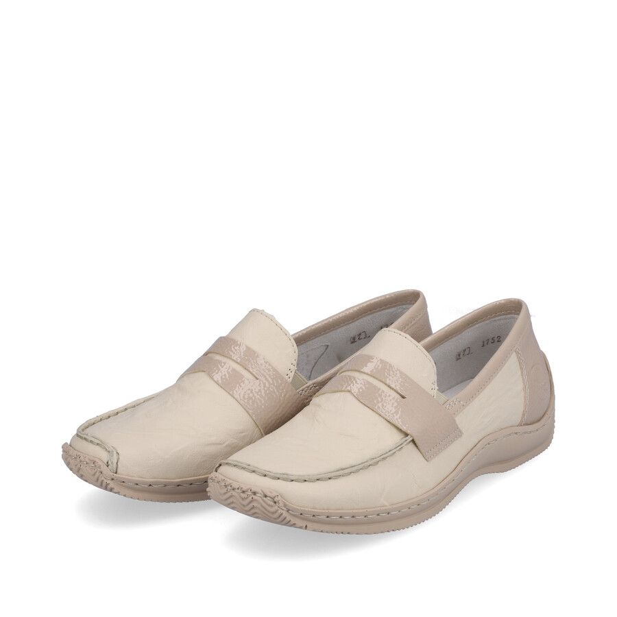 scarpe slip-on beige da donna rieker l1752-60