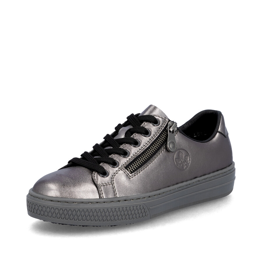 scarpe con cerniera argentoplatino da donna rieker l59l1-90