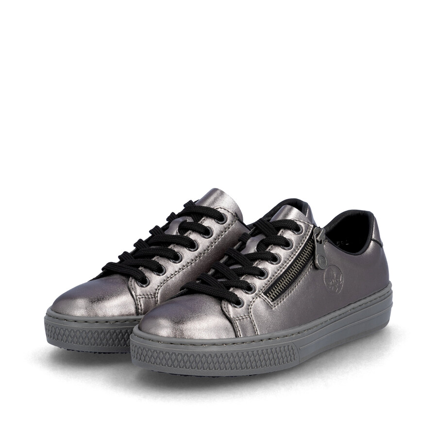 scarpe con cerniera argentoplatino da donna rieker l59l1-90