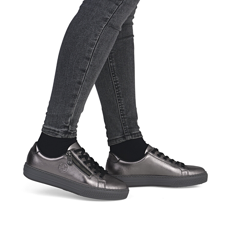 scarpe con cerniera argentoplatino da donna rieker l59l1-90