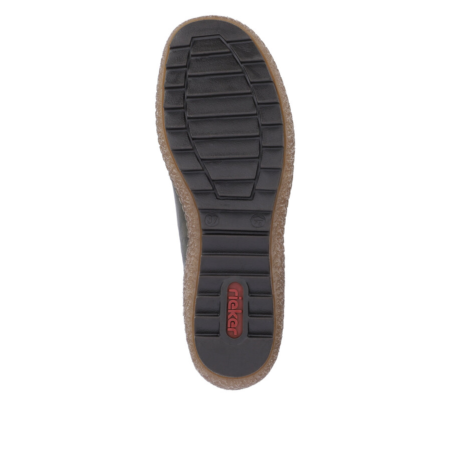 scarpe con cerniera verde da donna rieker l7571-54