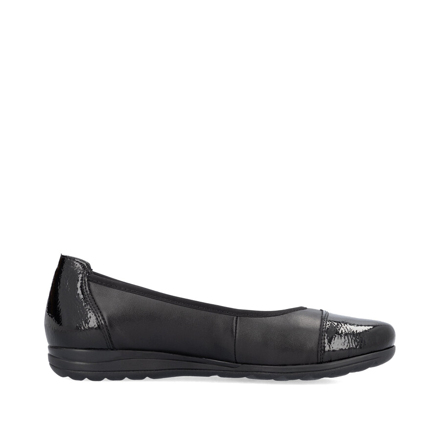 scarpe slip-on nere da donna rieker l9351-00