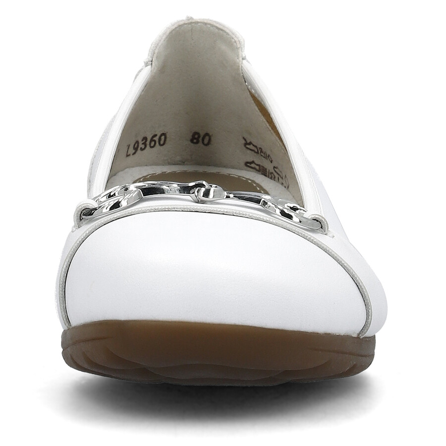 scarpe slip-on bianche da donna rieker l9360-80