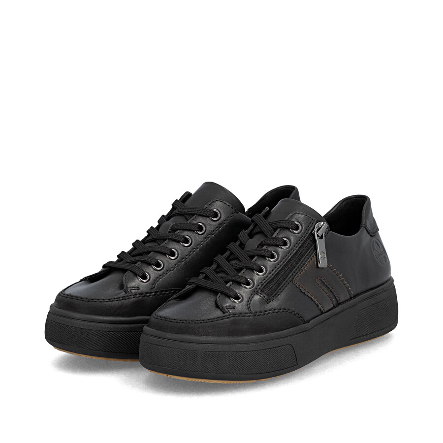 scarpe nere con cerniera per donna rieker m7711-00