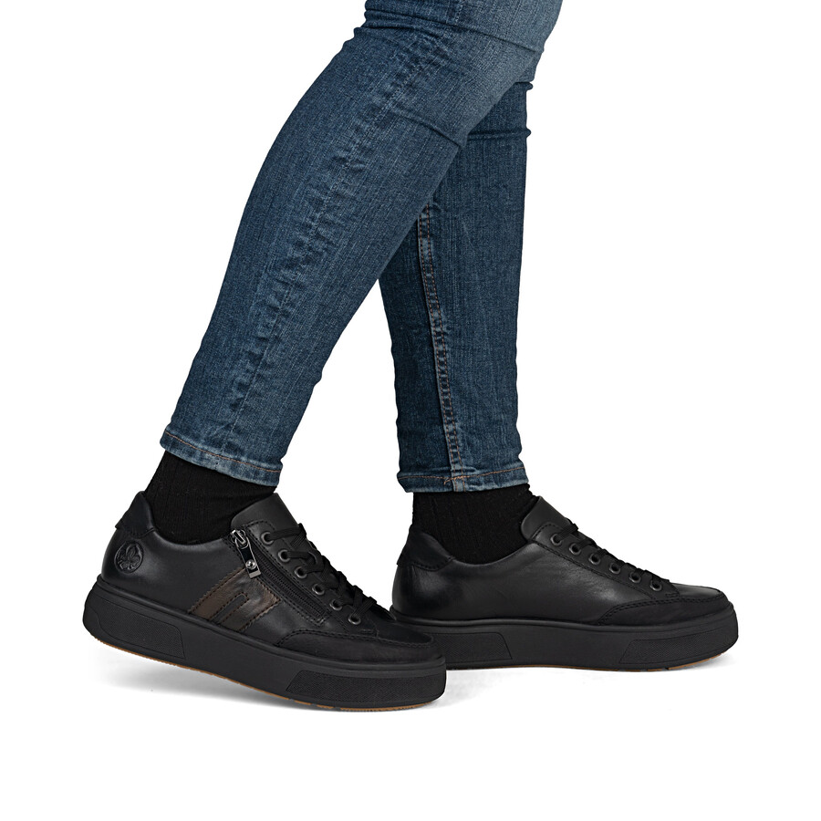 scarpe nere con cerniera per donna rieker m7711-00