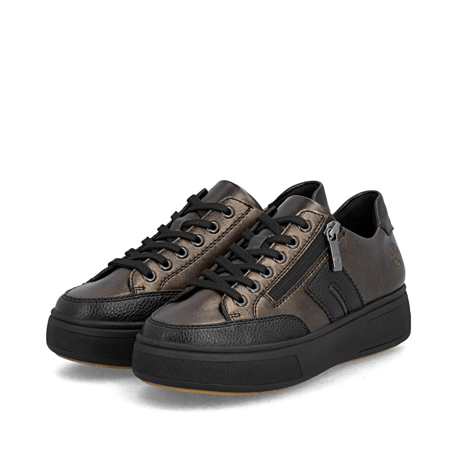 scarpe marroni con cerniera per donna rieker m7711-25