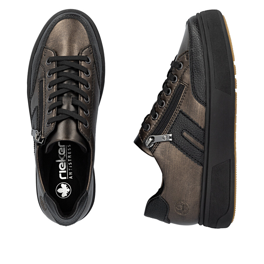 scarpe marroni con cerniera per donna rieker m7711-25