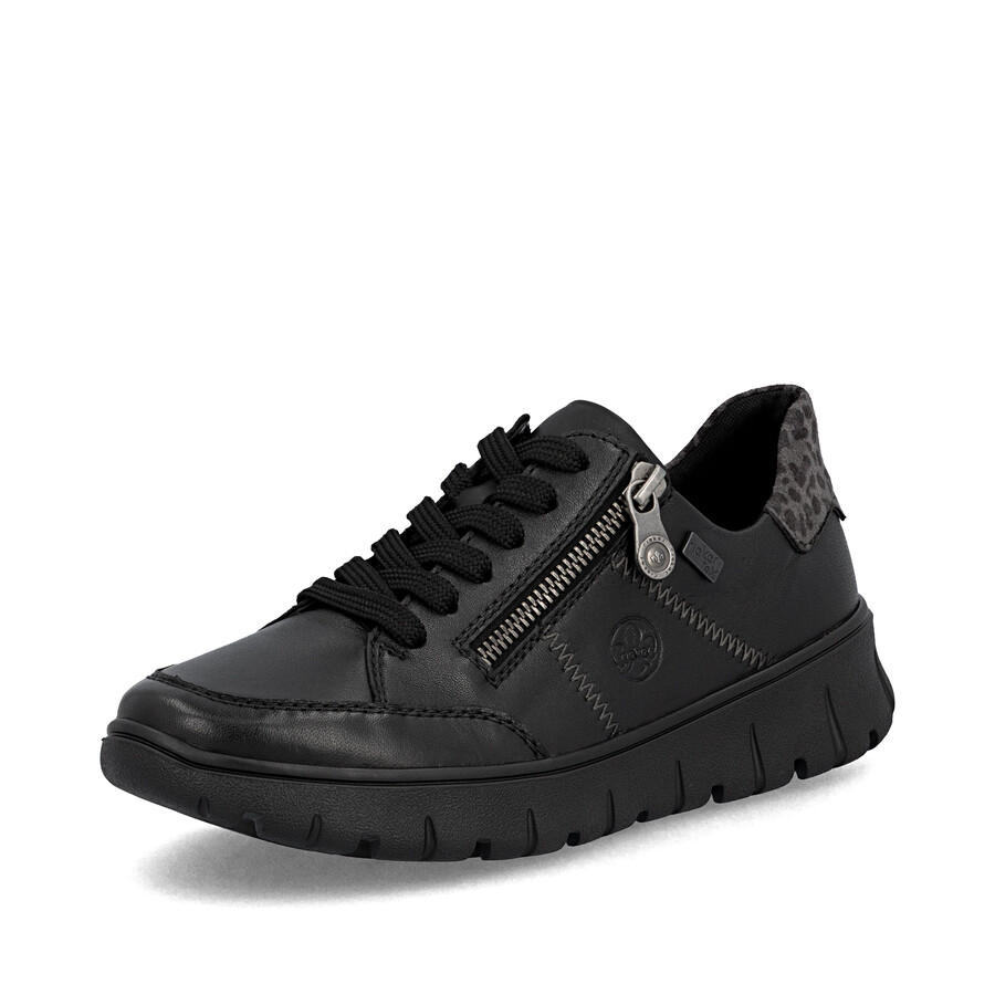scarpe nere con cerniera per donna rieker n1301-01