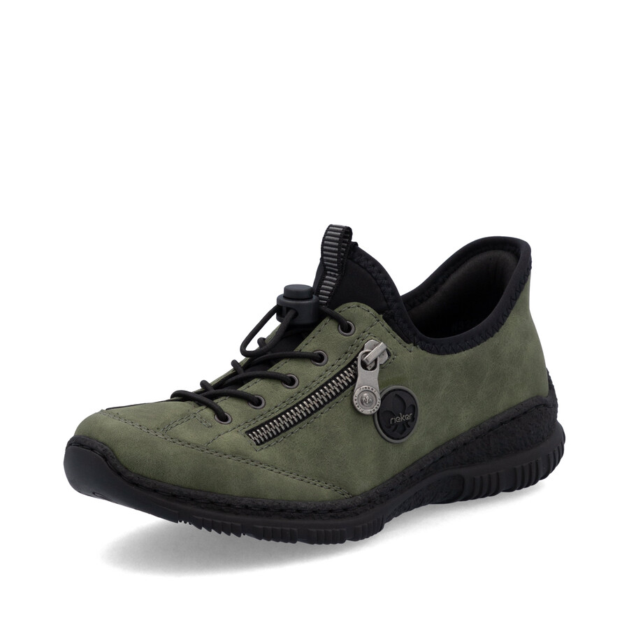 scarpe elasticizzate verdi da donna rieker n3267-54