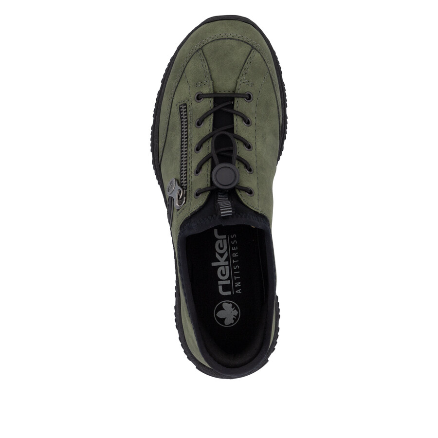 scarpe elasticizzate verdi da donna rieker n3267-54