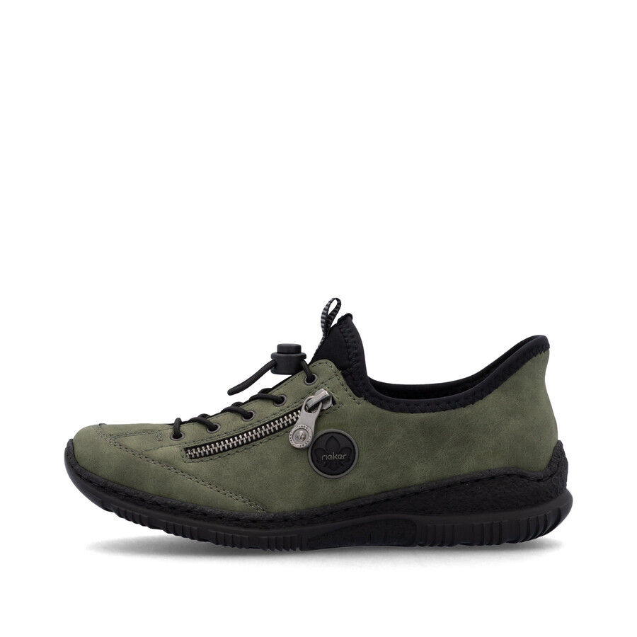 scarpe elasticizzate verdi da donna rieker n3267-54